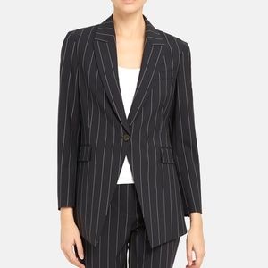 Theory Etiennette Blazer in Navy Multi Traceable Stripe (NWT)